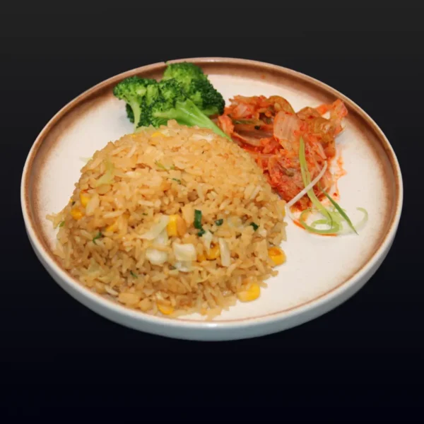 M1) Gebr. Reis mit Gemüse, Beilage Kimchi
