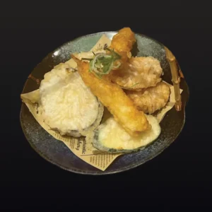 V16) Tempura mit Garnelen & Gemüse - 8 Stk.