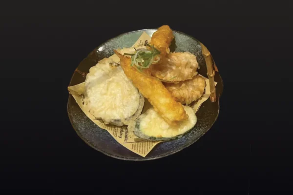 V16) Tempura mit Garnelen & Gemüse - 8 Stk.